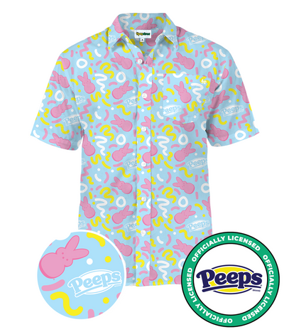Men's PEEPS® Sugar Me Squiggled Button Down Shirt