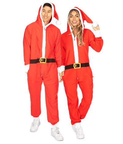 Matching Santa Couples Jumpsuits Primary Image