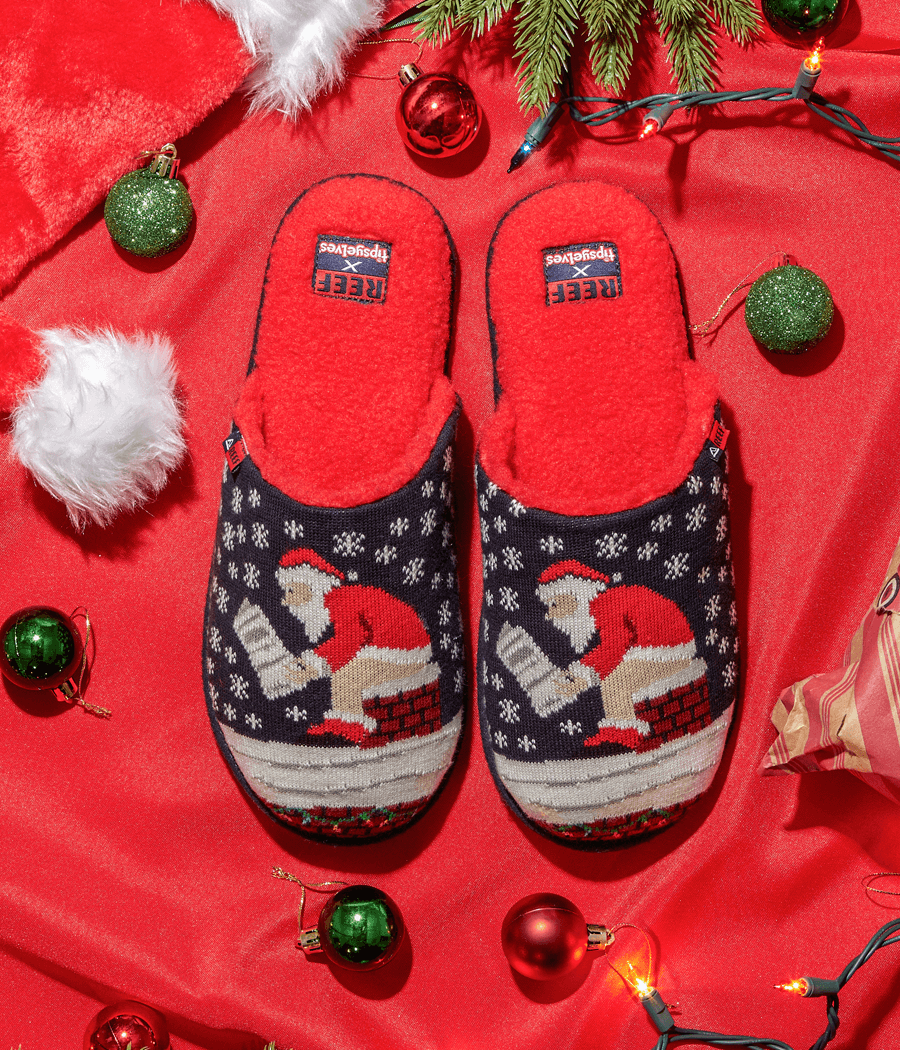 Mens top santa slippers