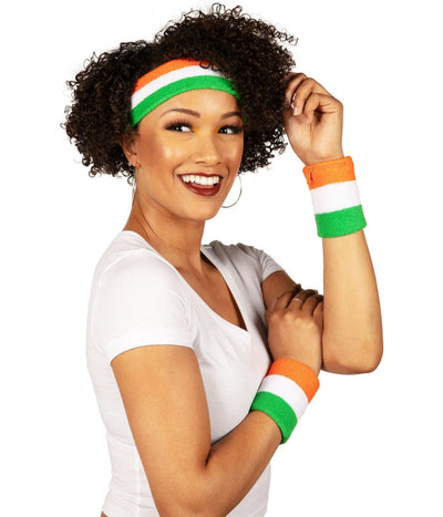 Irish Flag Zippered Sweatband Set