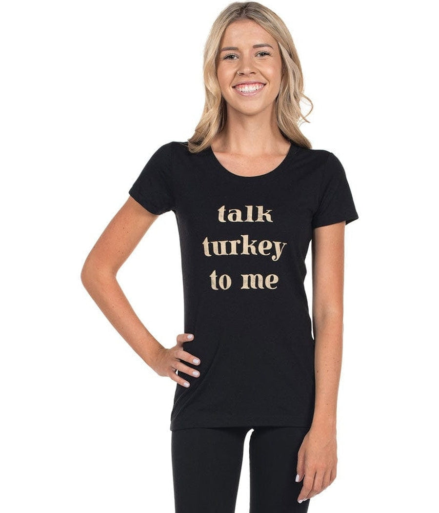 Women's Talk Turkey To Me Tee (Black)