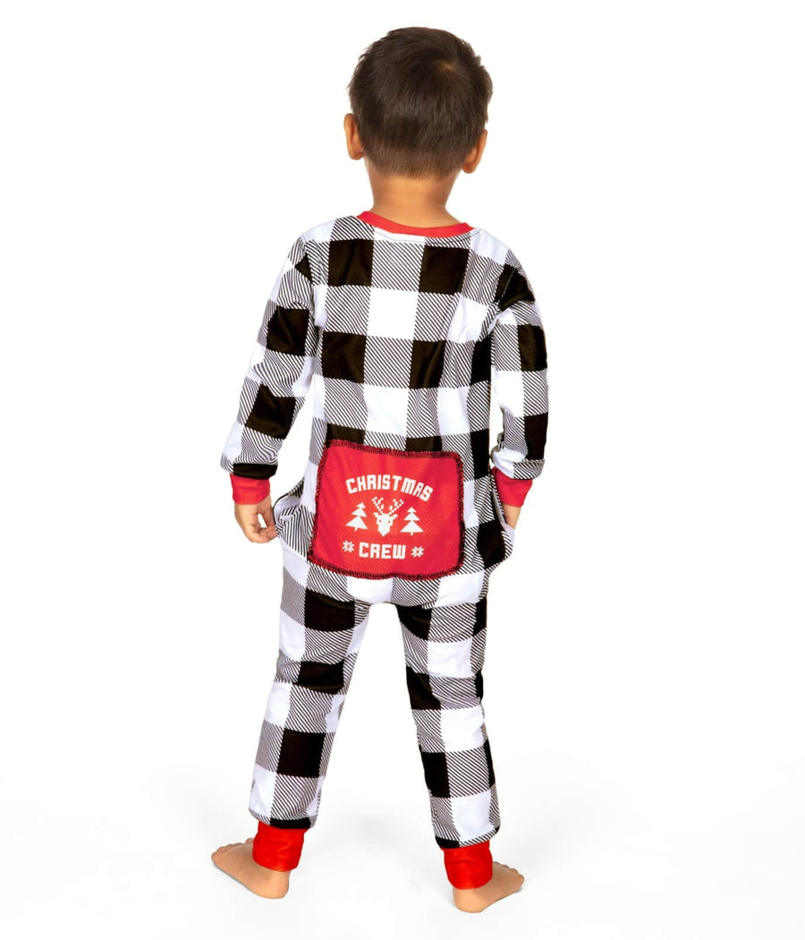 Toddler Boy's Christmas Crew Plaid Onesie Pajamas Image 4
