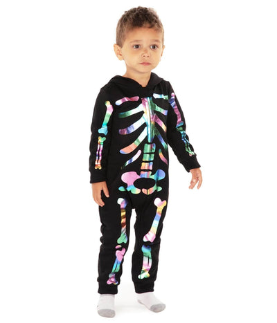 Toddler Boy's Iridescent Skeleton Costume
