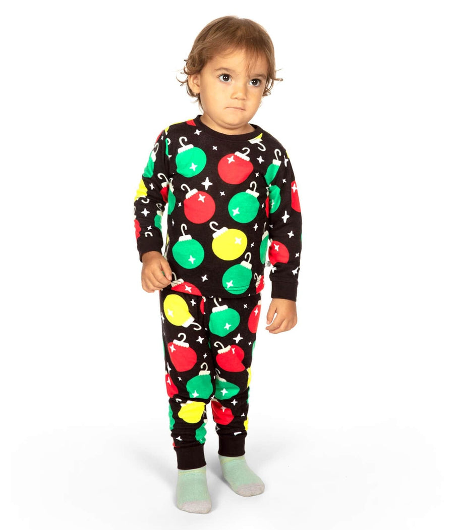 Toddler Boy's Ornaments Pajama Set Image 2