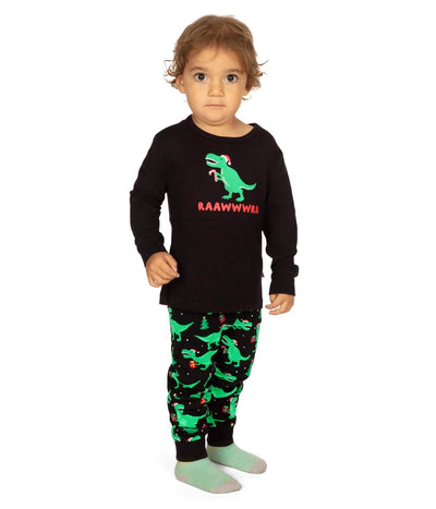 Toddler Boy's Rawr Dinosaur Pajama Set Image 2