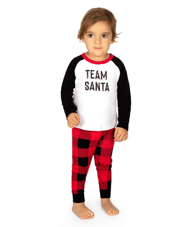 Toddler Boy's Team Santa Pajama Set Image 2