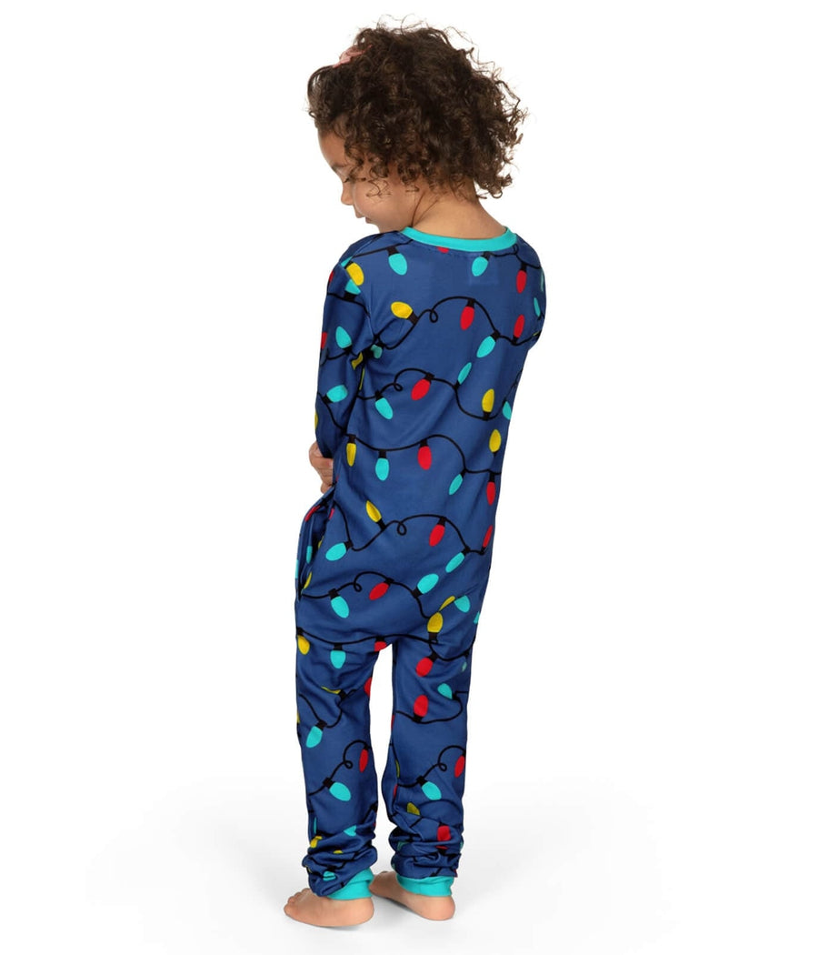 Toddler Girl's Christmas Lights Onesie Pajamas Image 3