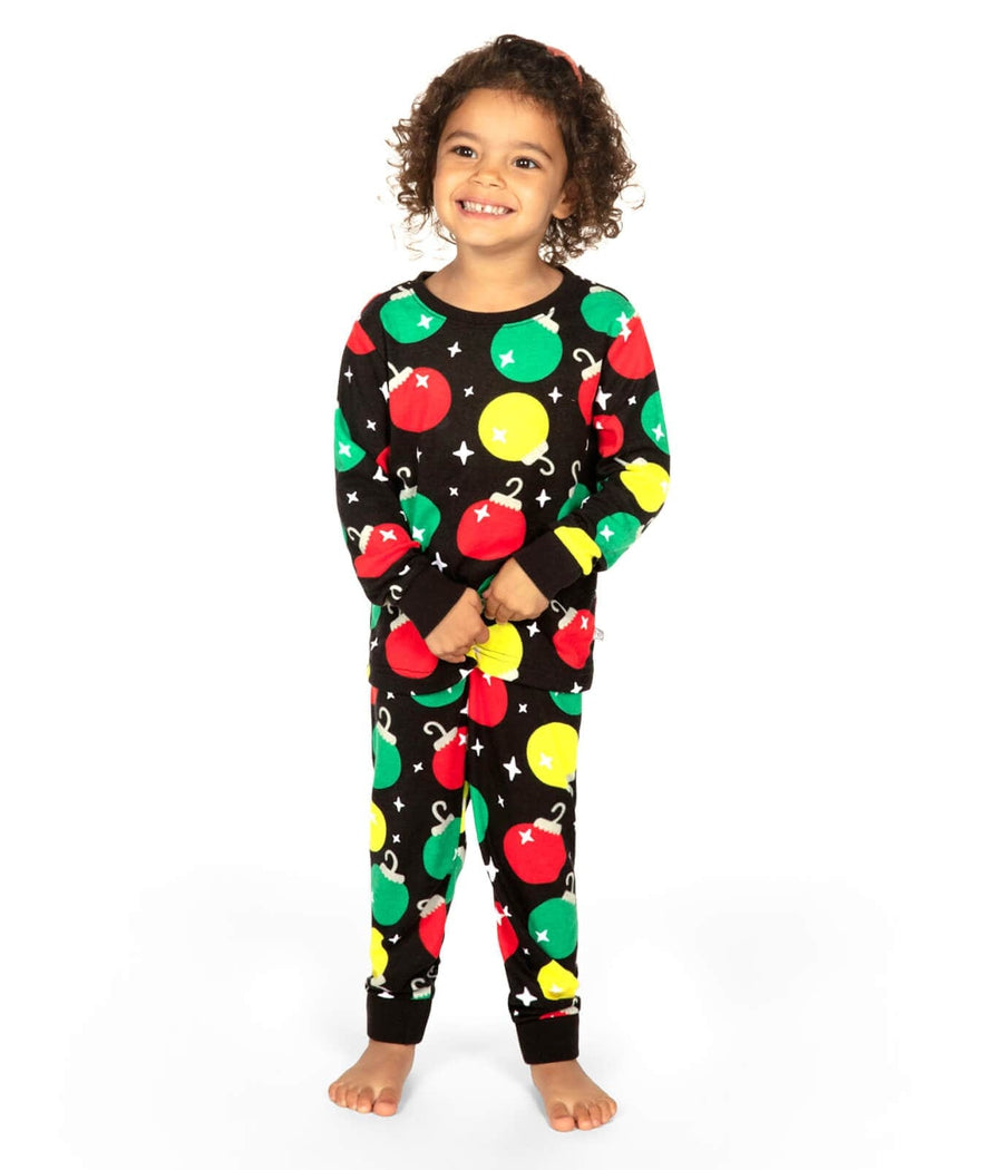 Toddler Girl's Ornaments Pajama Set Image 2