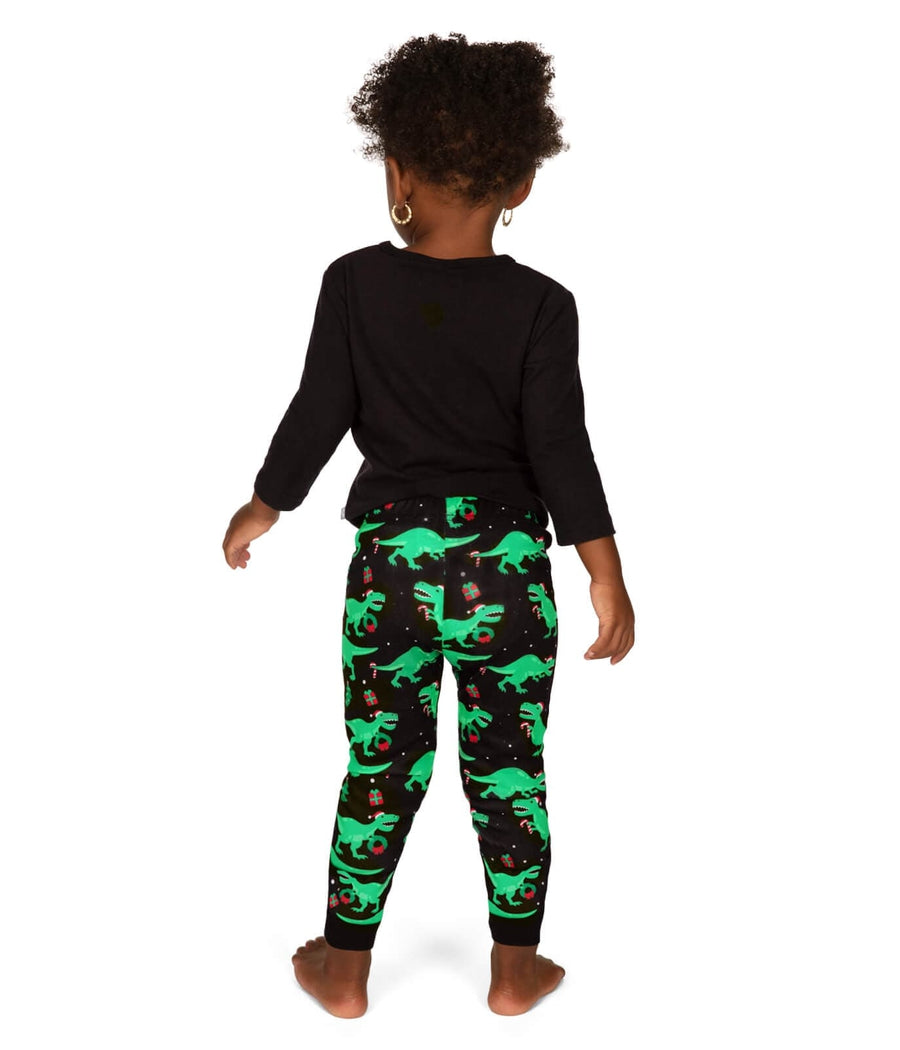 Toddler Girl's Rawr Dinosaur Pajama Set Image 3