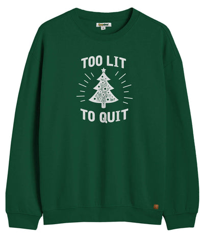 Men's Too Lit To Quit Crewneck Sweatshirt Image 2