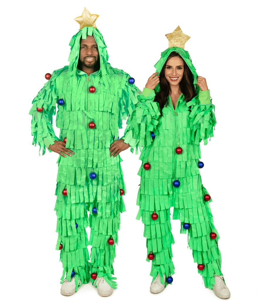 Matching Tree Time Couples Jumpsuits