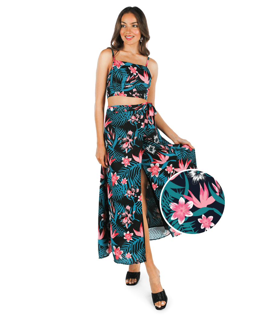Breezy Botanics 2-Piece Maxi Dress Breezy Botanics 2-Piece Maxi Dress