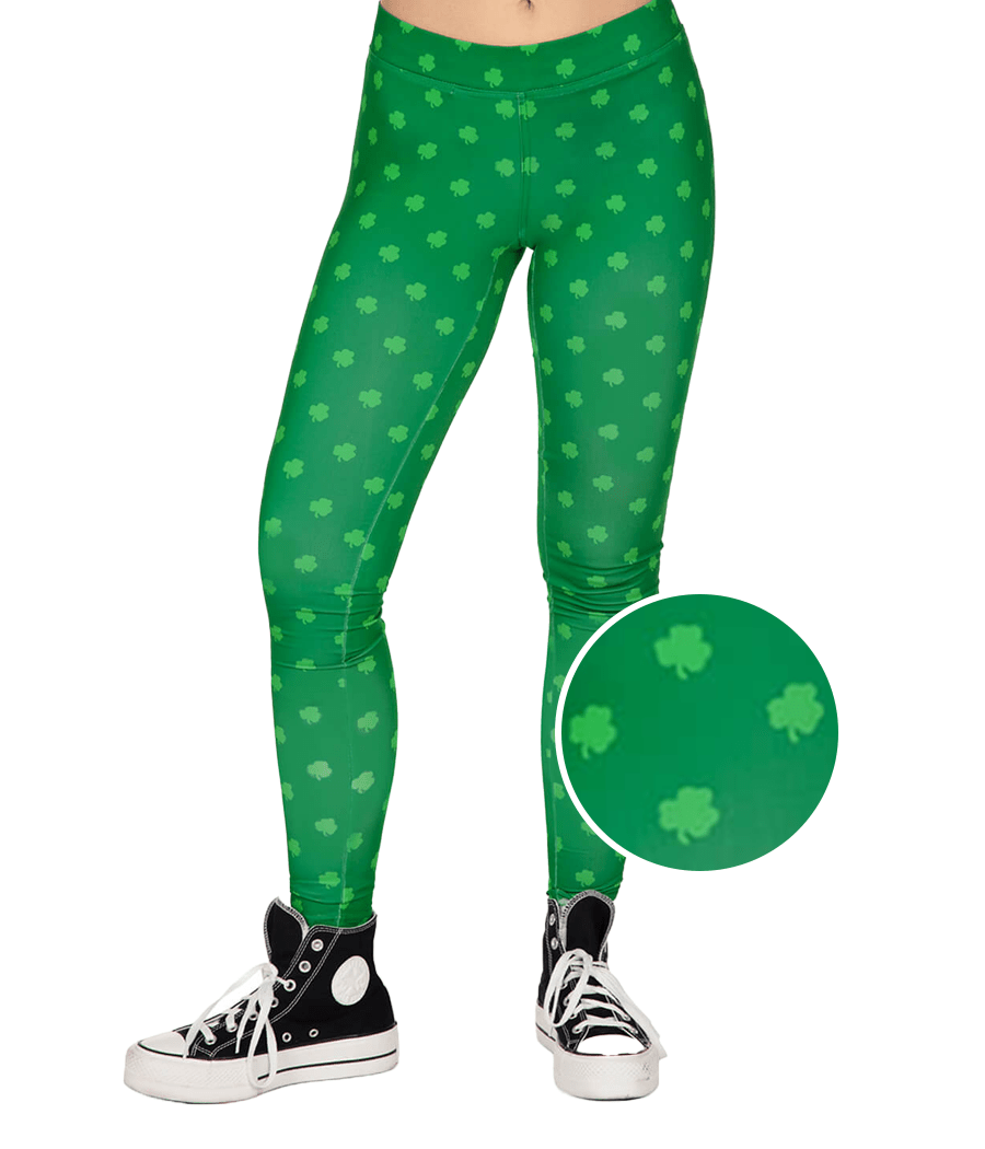 Crazy Yoga Leggings St Patrick's Day Shamrock High Waist Running Pants Cute  Graphic Print Soft Blessed and Lucky Trousers Flare Leggings Beige S at   Women's Clothing store