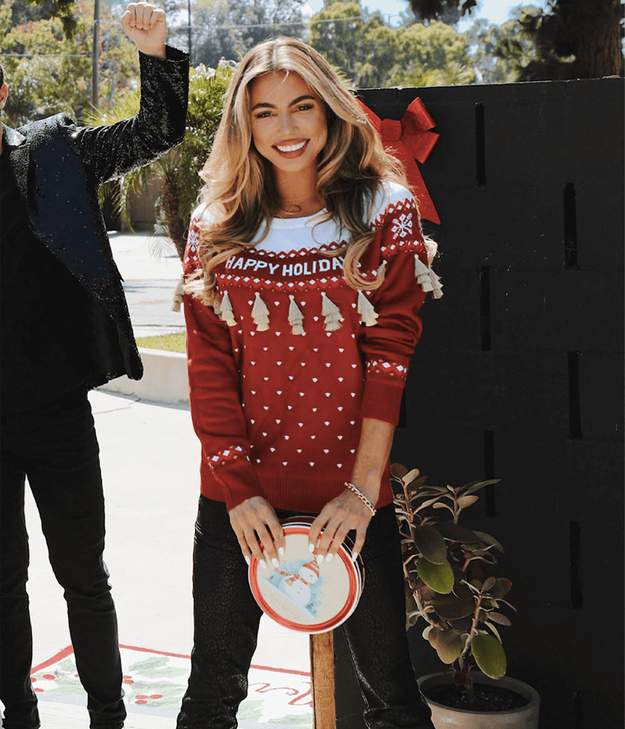 Merry christmas tassel sweater best sale