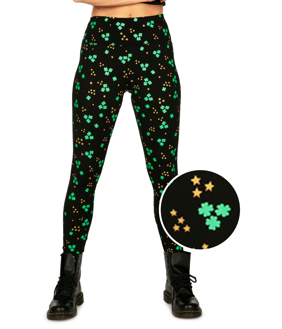 Metallic Cluster High Waisted Leggings