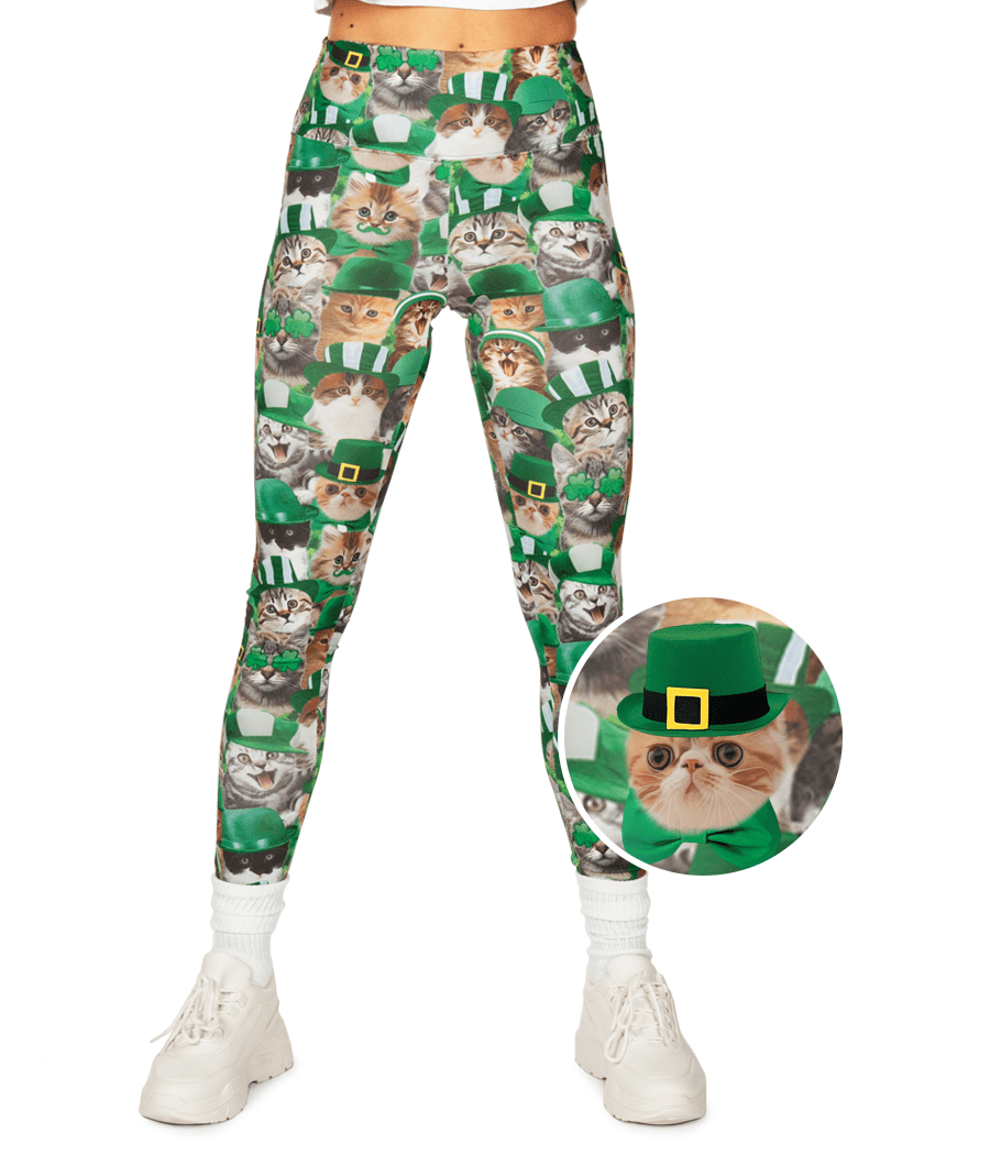 Metallic Lady Luck High Waisted Leggings: Women's St. Paddy's Outfits