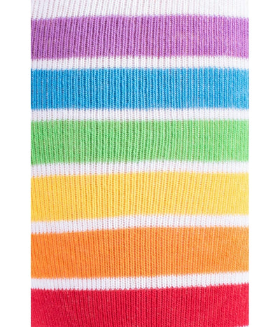 Women's White Rainbow Socks (Fits Sizes 6-11W) Image 3