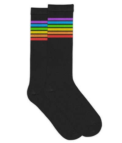 Women's Black Rainbow Socks (Fits Sizes 6-11W) Primary Image