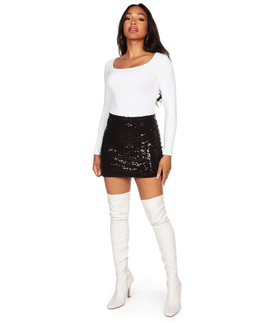 Tipsy Elves Sequin Skirts - Shiny Sequined Holiday Mini Skirts for