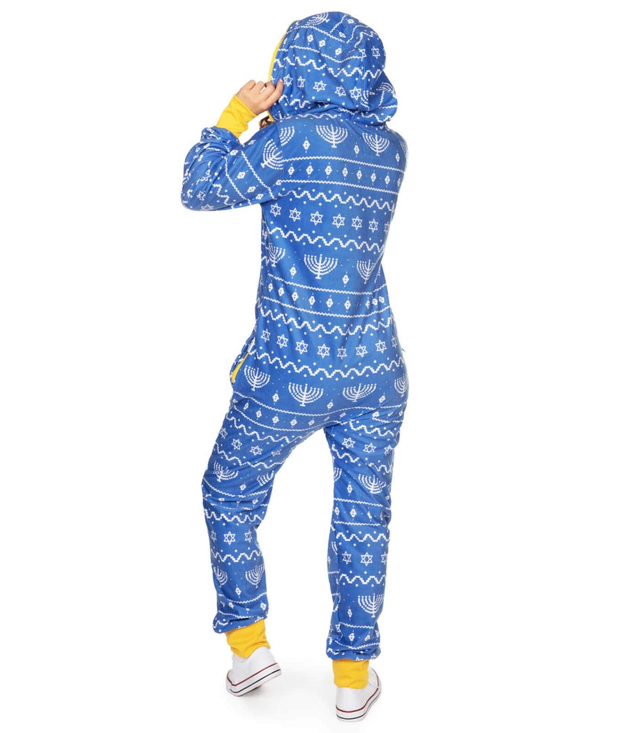 Women's Blue Hanukkah Jumpsuit