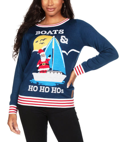 Verslaggever Omgeving poll Boats & Ho Ho Hos Ugly Christmas Sweater: Women's Christmas Outfits | Tipsy  Elves