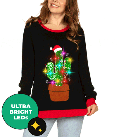 cowboys light up sweater