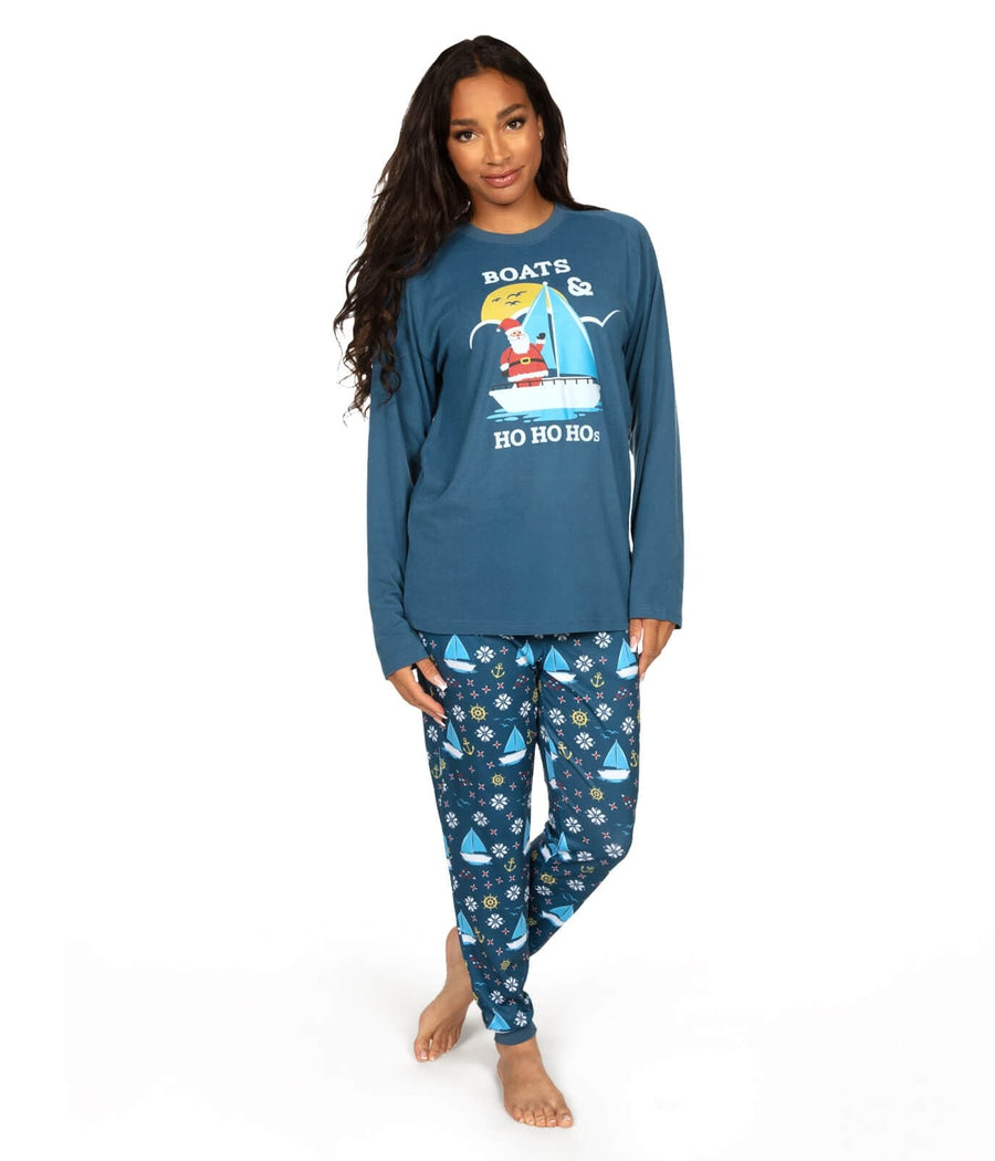 Women's Boats & Ho Ho Hos Pajama Set Image 2