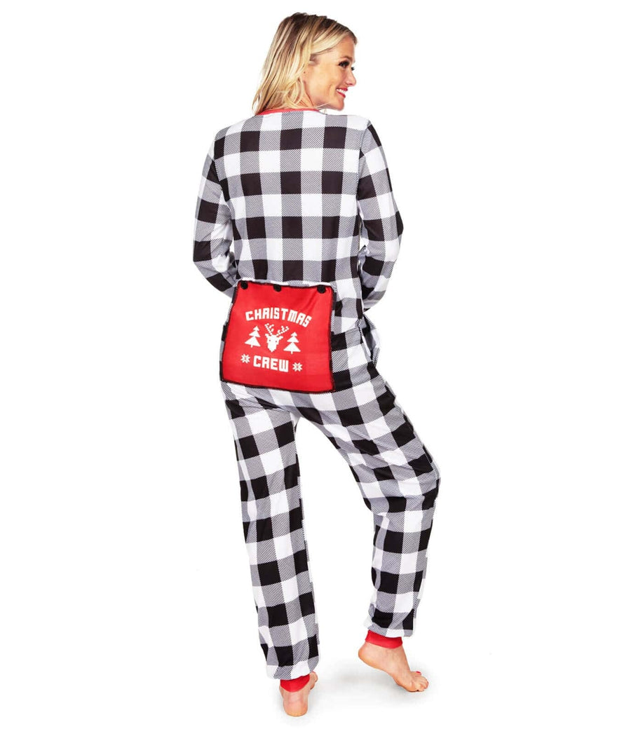 Women's Christmas Crew Plaid Onesie Pajamas