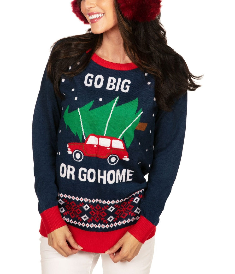Women's Go Big or Go Home Ugly Christmas Sweater