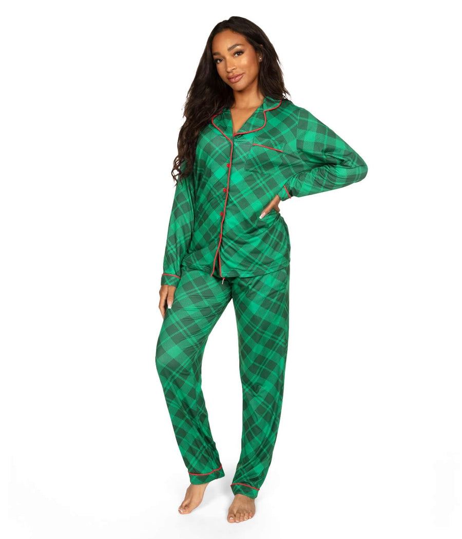 Pajama Sets Family Christmas Pajamas Green Plaid Irish Heart