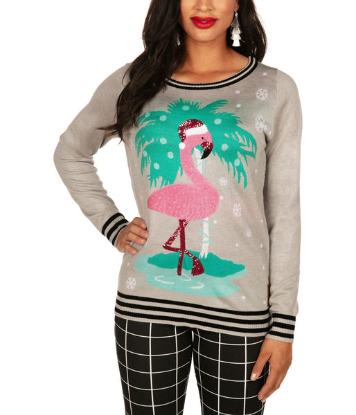 Flamingo light up christmas sweater sale