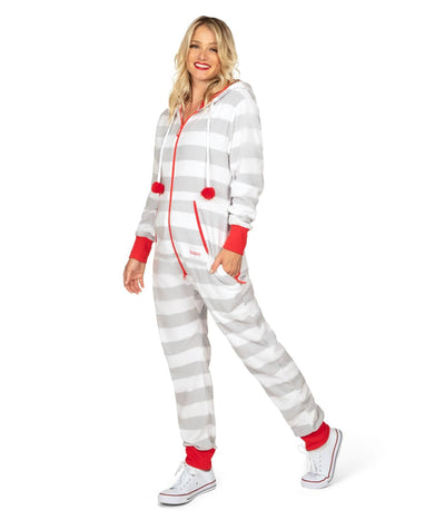 Women's Stripes and Poms Jumpsuit Image 3