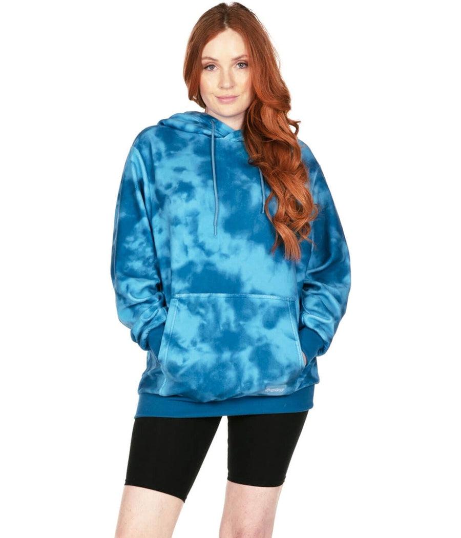 Women's Deep Blue Fleece Hoodie Image 4