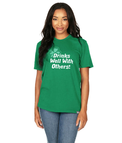 Women's Drinks Well With Others Oversized Boyfriend Tee Image 2::Women's Drinks Well With Others Oversized Boyfriend Tee