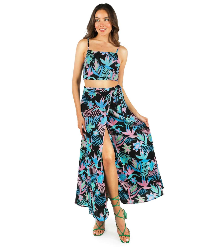 Fluorescent Foliage 2-Piece Maxi Dress Image 2