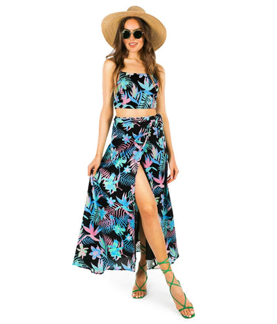 Fluorescent Foliage 2-Piece Maxi Dress Image 5