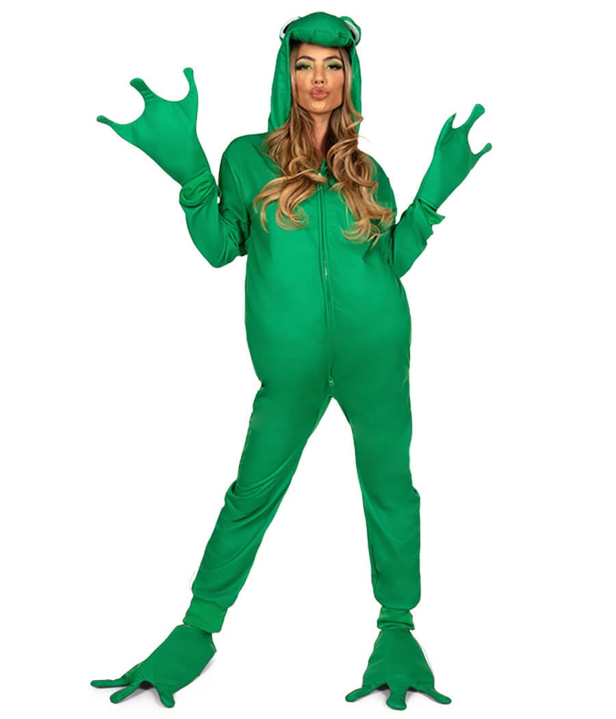 Tipsy Elves Frog Halloween Costume For Women - Funny Swamp Water Animal Hooded Onesie Jumpsuit Tipsy Elves Frog Halloween Costume For Women - Funny Swamp Water Animal Hooded Onesie Jumpsuit