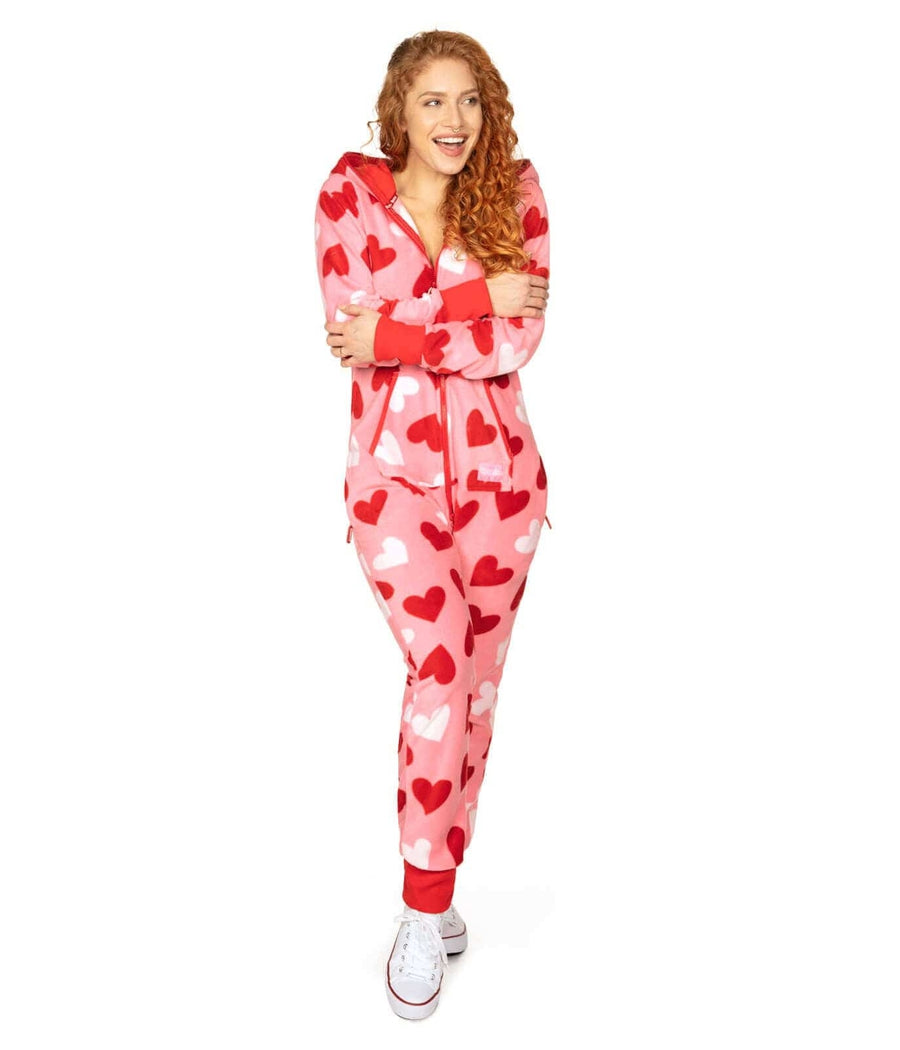 Women's Full Hearts Jumpsuit Image 4