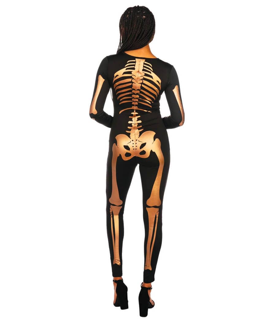 Gold Skeleton Bodysuit Costume Image 3