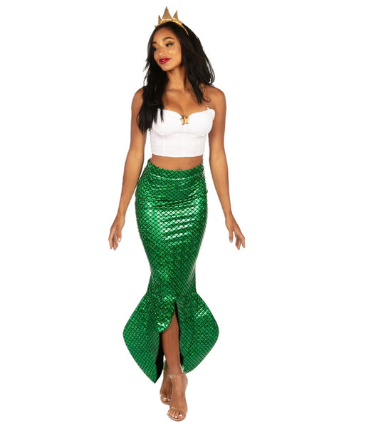 Mermaid Costume Dress | Fun Halloween Adult Costume Dress | High Strength & Durable Material | Green