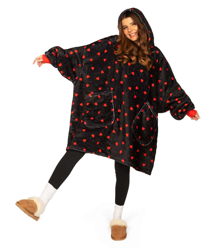 Hearts on Fire Blanket Hoodie