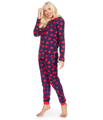 Women's Hearts on Fire Pajama Set Image 4
