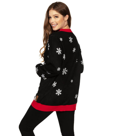 Women's Leaky Roof Light Up Oversized Christmas Sweater Image 3