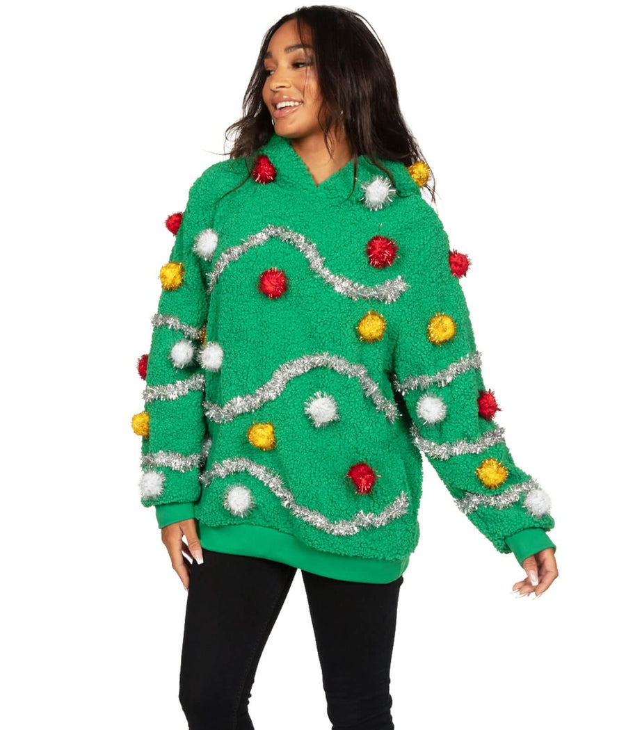Women's Oh Christmas Tree Hooded Ugly Christmas Sweater