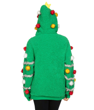 Women's Oh Christmas Tree Hooded Ugly Christmas Sweater Image 3