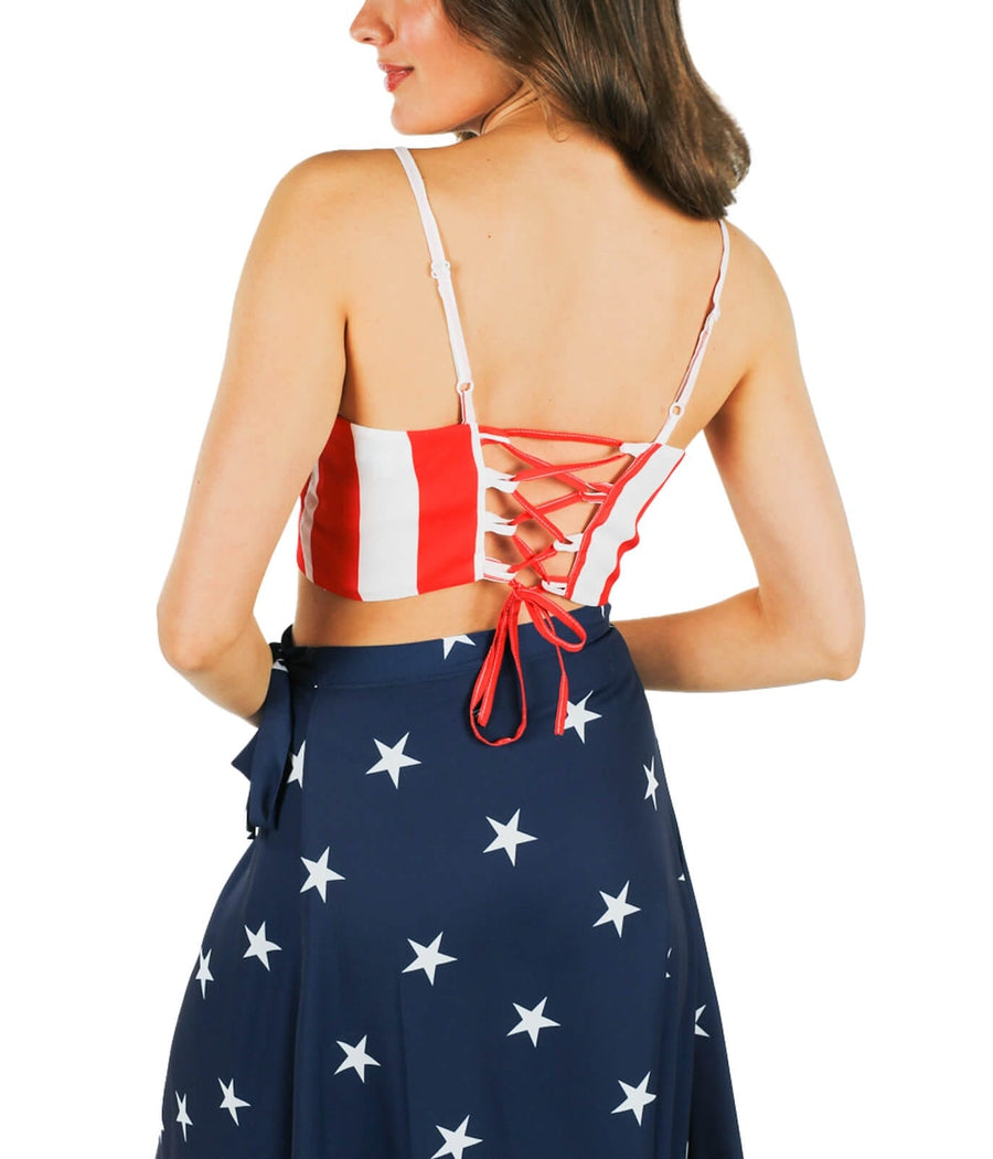 American Flag 2-Piece Maxi Dress Image 3