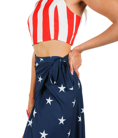 American Flag 2-Piece Maxi Dress