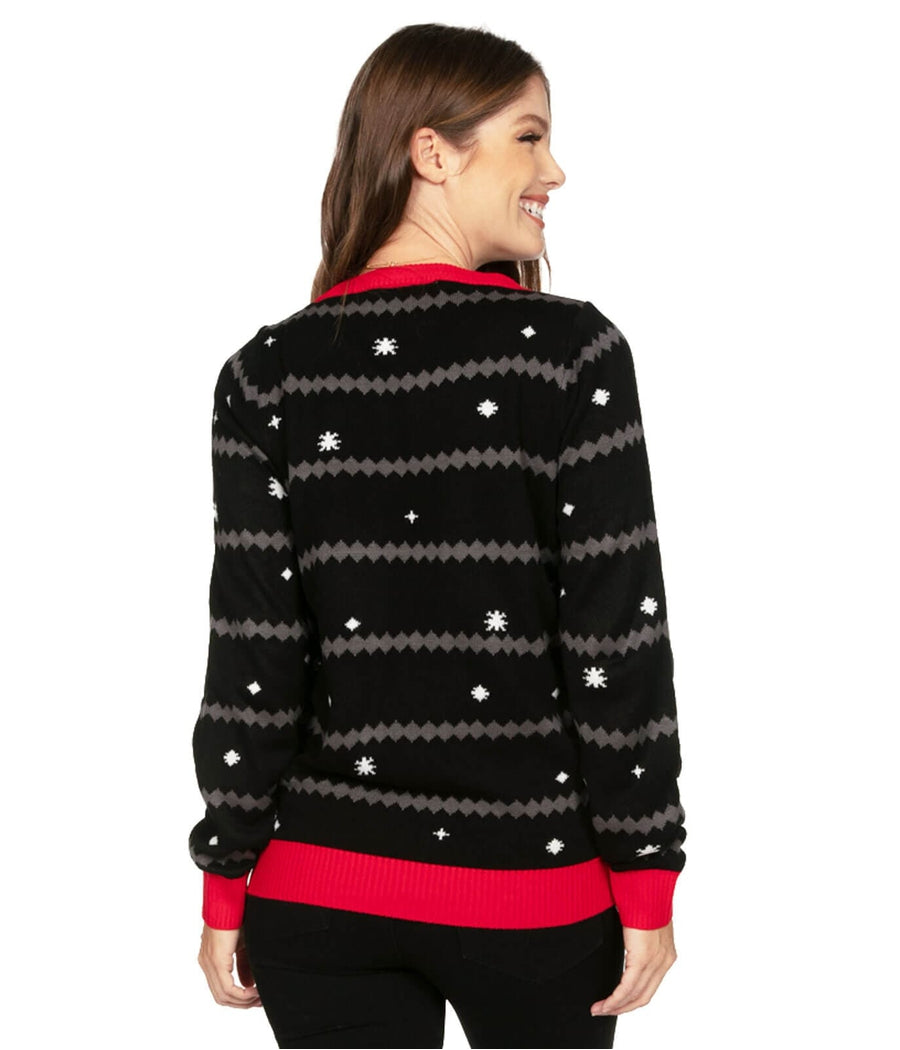 Women’s All Is Palm All Is Bright Light Up Ugly Christmas Sweater Image 3