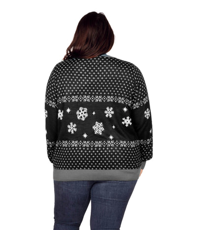 Women's Let it Snow Light Up Plus Size Ugly Christmas Sweater Image 2