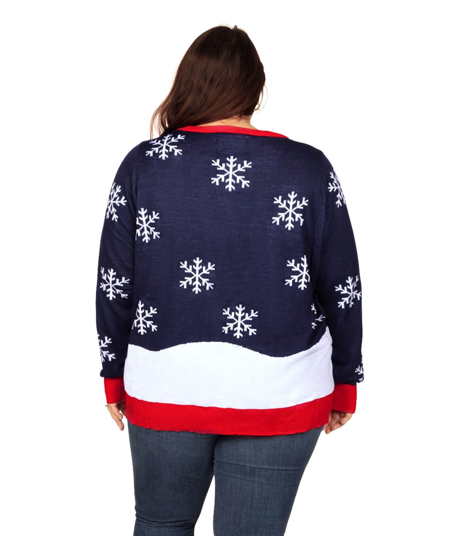 Women's Winter Whale Tail Plus Size Ugly Christmas Sweater Image 2